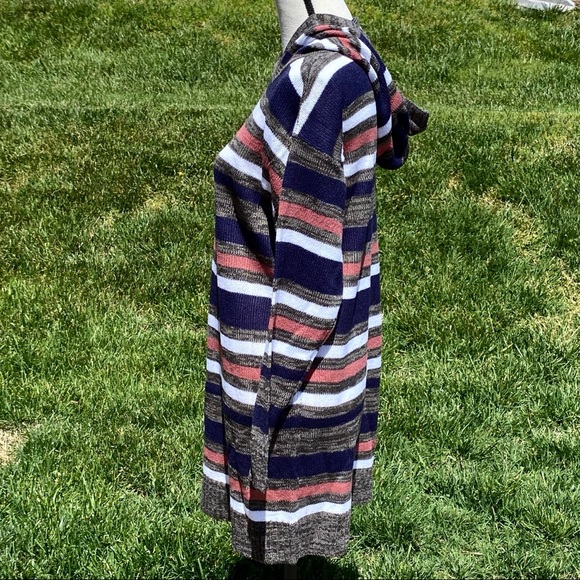 Evelyn Taylor Sweater L Stripe Hooded - Picture 4 of 8